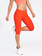 Athleta Womens Dobby Be Free Knicker Size M Tall - Red It Neon