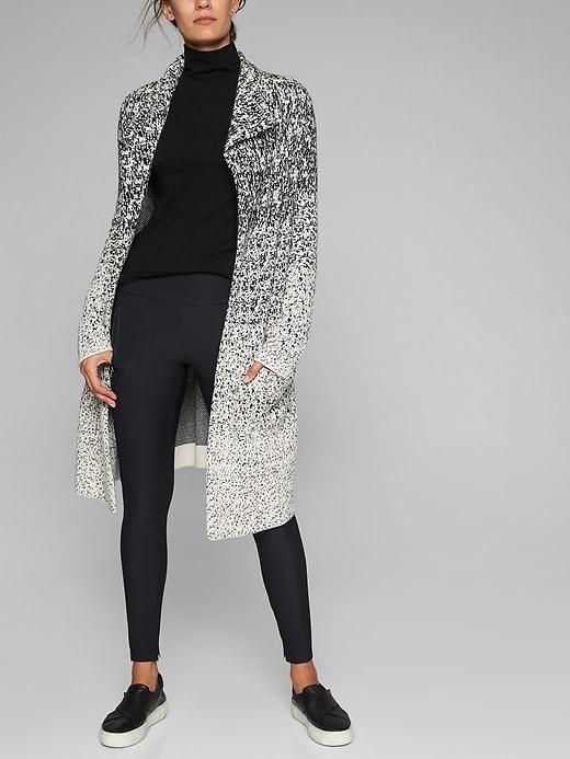 Athleta Womens Wool Cashmere Midnight Luxe Wrap Dove/ Black Size Xl