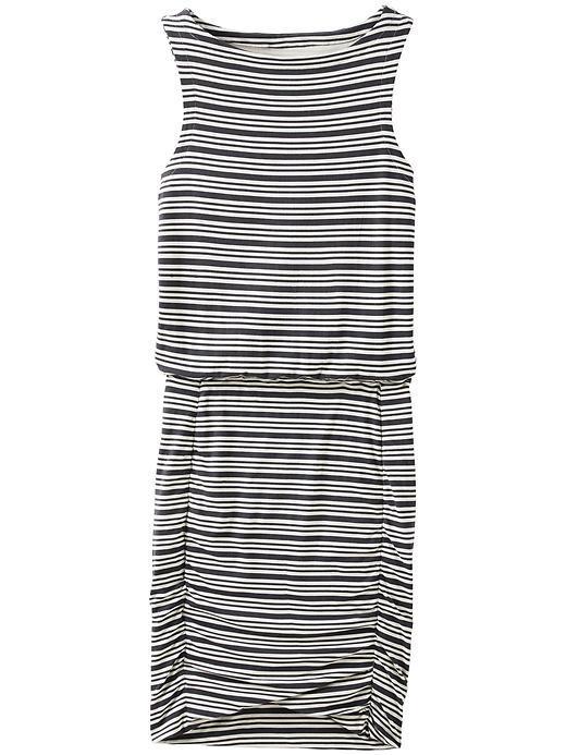 Athleta Tulip Stripe Dress - Flint Grey