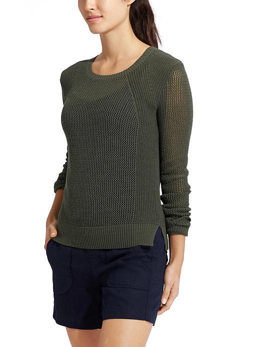 Athleta Womens Mesh Pullover Size L - Jasper Green