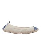 Athleta Womens Lulu Foldable Flat By Yosi Samra Inc. Birch/mezzo Blue Size 7