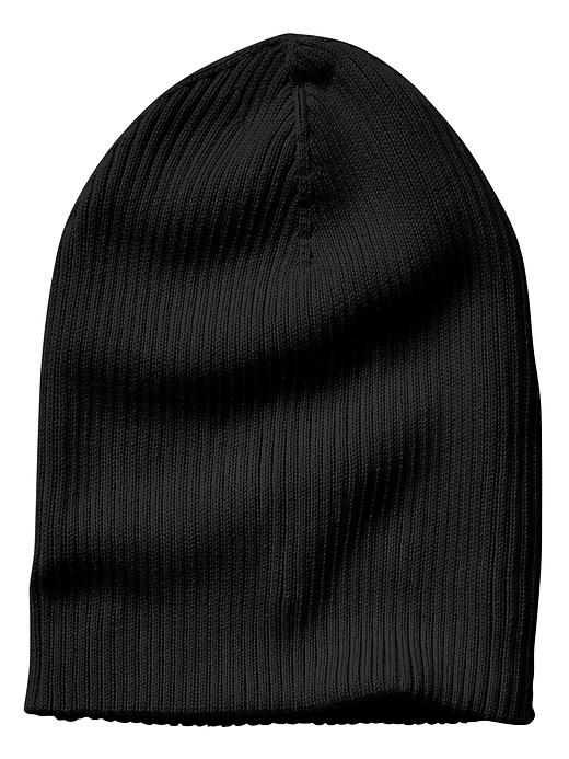 Athleta Womens Reversible Ribbed Beanie Black Size One Size