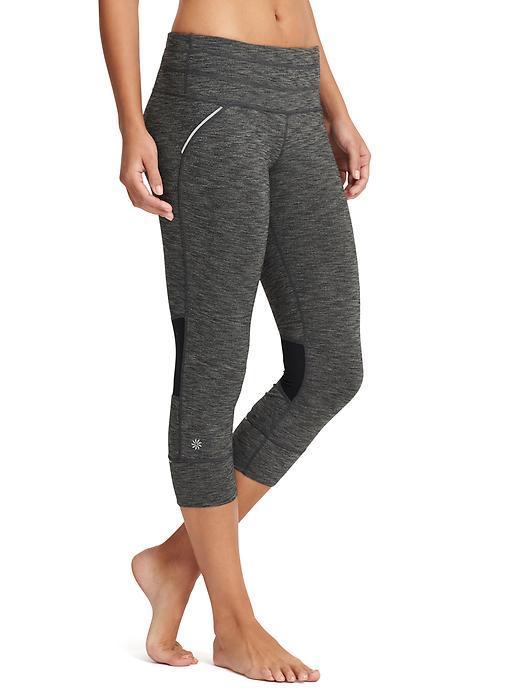 Athleta Womens Relay Capri Size L Tall - Black Heather 2