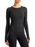 Athleta Womens Fastest Track Top Black Heather Size S