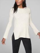 Athleta Womens Wool Cashmere Bell Sleeve Sweater Light Grey Heather Size Xxs