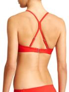 Athleta Womens Bandeau Bikini Size 36b/c - Saffron Red