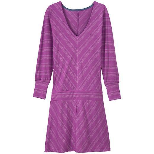 Athleta Sparklelust Stripe Dress - Light Sparkling Purple