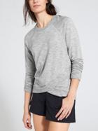 Athleta Womens Criss Cross Sweatshirt Marl Grey Heather Size 2x
