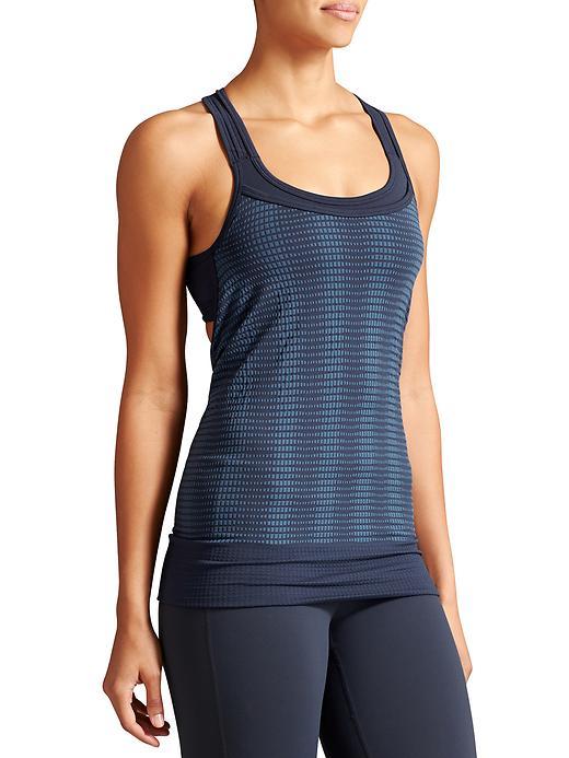 Athleta Womens Mind Over Matter Pixel Tank Size L - Navy