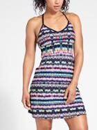 Athleta Womens Ikat Shorebreak Swim Dress Size L - Pattaya Ikat