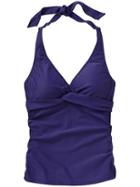 Athleta Womens Tara Halter Tankini Size 32b/c Tall - Dress Blue