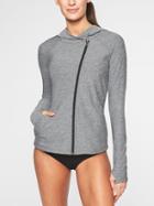 Athleta Womens Pacifica Pleated Heather Jacket Charcoal Heather Size Xl