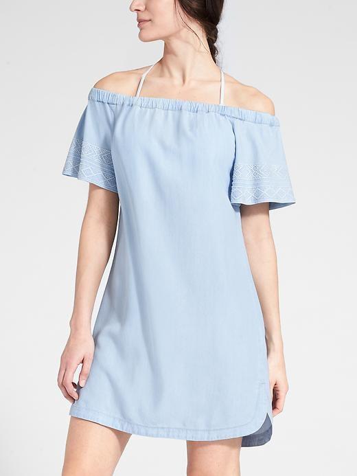 Athleta Womens Chambray Riviera Cover-up Size Xs - Light Indigo