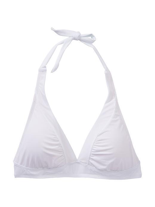 Athleta Womens Shirrendipity Halter Bikini Top Size L - Bright White