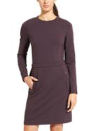 Athleta Womens Ponte Zip Dress Size L - Wild Raisin