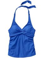 Athleta Womens Tara Halter Tankini Size 32b/c Tall - Caspian Blue