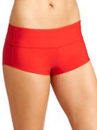 Athleta Womens Textural Swim Short Size L - Saffron Red
