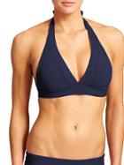 Athleta Womens Shirrendipity Halter Bikini Top Size S - Dress Blue