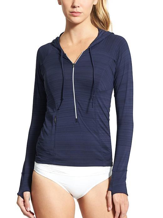 Athleta Womens Pacifica Upf Hoodie 3.0 Size L - Dress Blue