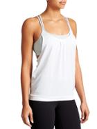 Athleta Womens Mesh Energize Tank Size L - Bright White/silver Shimmer