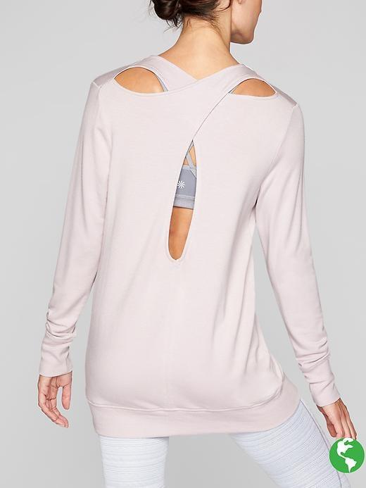 Athleta Womens Coaster Go-to Sweatshirt Size L Petite - Soft Lilac