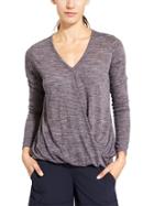 Athleta Womens Siro Twist Top Size S - Wild Raisin Heather