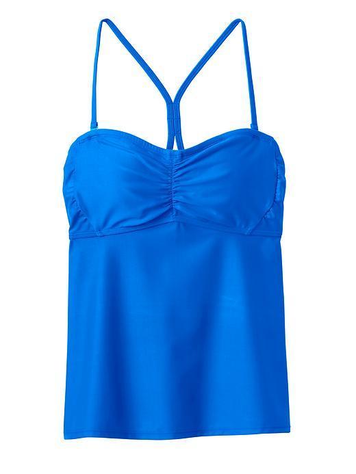 Athleta Womens Bandeau Tankini Size 32b/c Tall - Caspian Blue