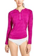 Athleta Womens Pacifica Upf Top 2 Size L Tall - Electric Fuchsia