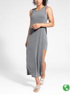 Athleta Womens Gaia Tee Dress Size L Tall - Grey