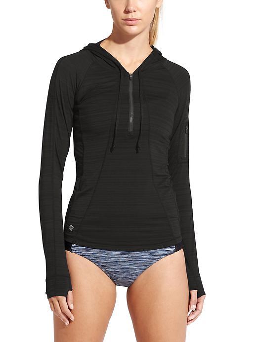 Athleta Womens Pacifica Upf Hoodie Size L - Black
