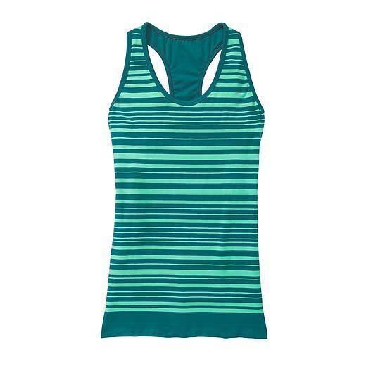 Athleta Neon Stripe Racerback Tank - Deep Turquoise/mint G