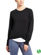 Athleta Womens Criss Cross Sweatshirt Size M Tall - Black