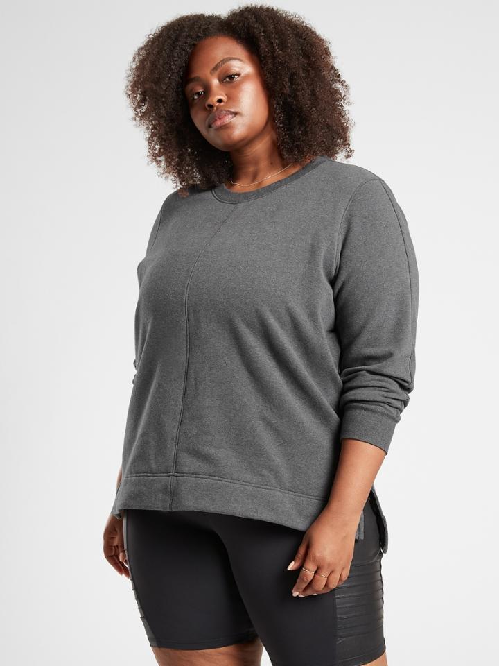 Retroplush Heather Crewneck