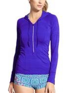 Athleta Womens Pacifica Upf Hoodie 3.0 Size L - Powerful Blue