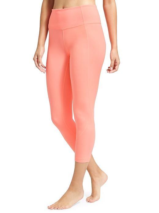 Athleta Womens Salutation Capri Size L Tall - Lotus Lady Neon