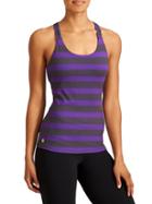 Athleta Womens Optimism Tank Bold Stripe Size L - Majestic Purple