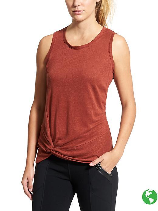 Athleta Womens Knot Zephyr Tank Size L - Rose Russet