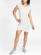 Athleta Womens Short Sleeve Criss Cross Dress Light Grey Heather Size Xl