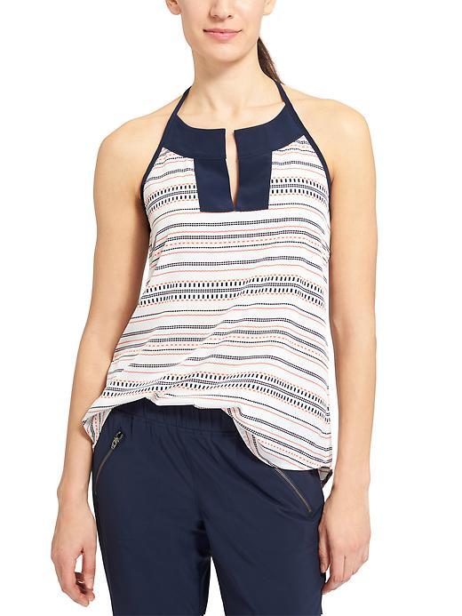 Athleta Womens Coastal Dunes Tank Size L - Dress Blue
