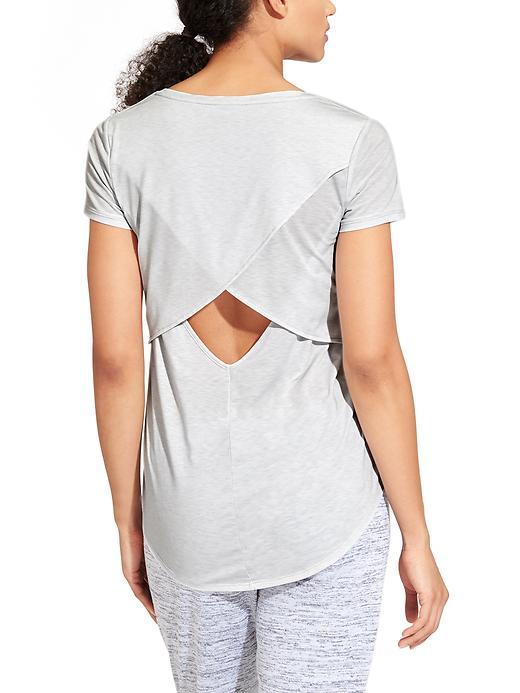 Athleta Womens Essence Tee Size L - Light Grey Heather