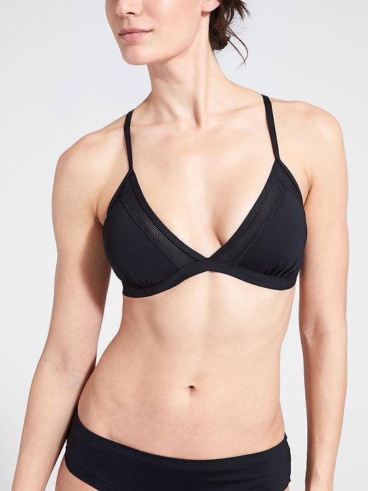 Athleta Womens Triangle Bikini Size L - Black