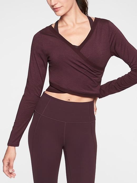 Athleta Womens Encore Wrap Top Auberge Size Xxs