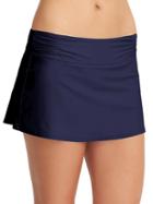 Athleta Womens Shirred Band Swim Skirt 2 Size L - Dress Blue