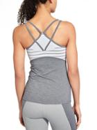 Athleta Womens Soft Colorblock Support Top Size L - Grey Heather/bright White