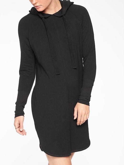 Athleta Womens Solitude Hoodie Dress Black Size Xxs