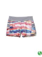 Athleta Painted Stripe Record Breaker Short Size L/12 - Multi