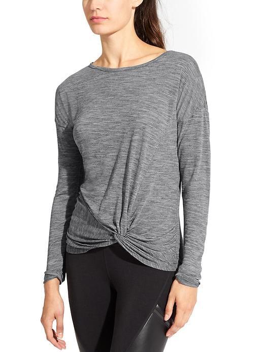 Athleta Womens Birch Top Size L - Charcoal Heather