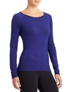 Athleta Womens Remarkawool Top Stripe Size L - Navy/sapphire