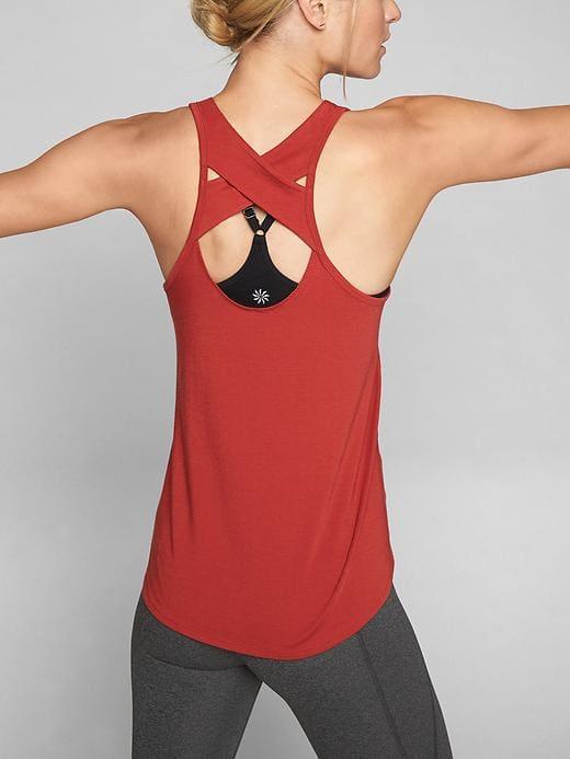 Athleta Womens Yogini Tank Brick Red Size S
