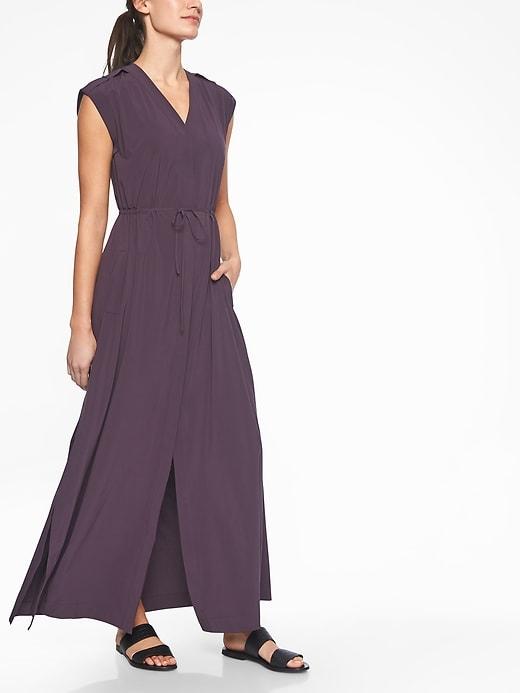 Athleta Womens Mara Maxi Dress Wild Raisin Size Xl